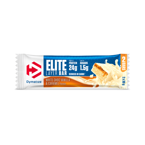 Dymatize-Elite Layer Bar 60g White Choc Vanilla & Caramel