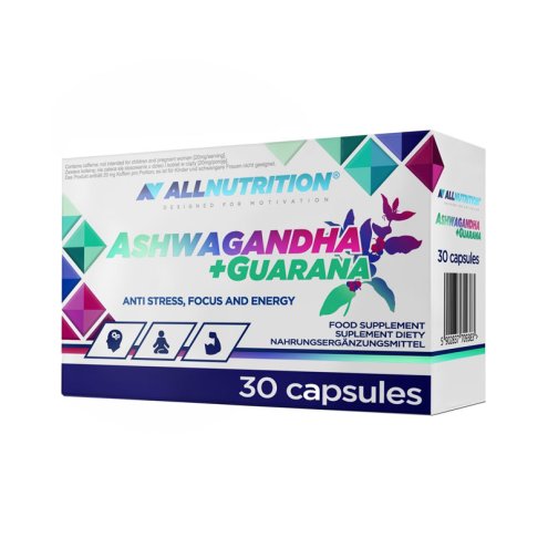 All Nutrition - Ashwagandha + Guarana - 30 caps.