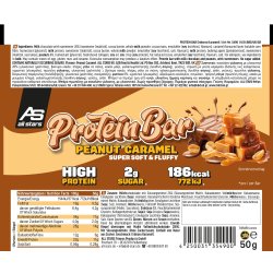 All Stars - Protein Bar Soft & Fluffy - 50g Peanut Caramel